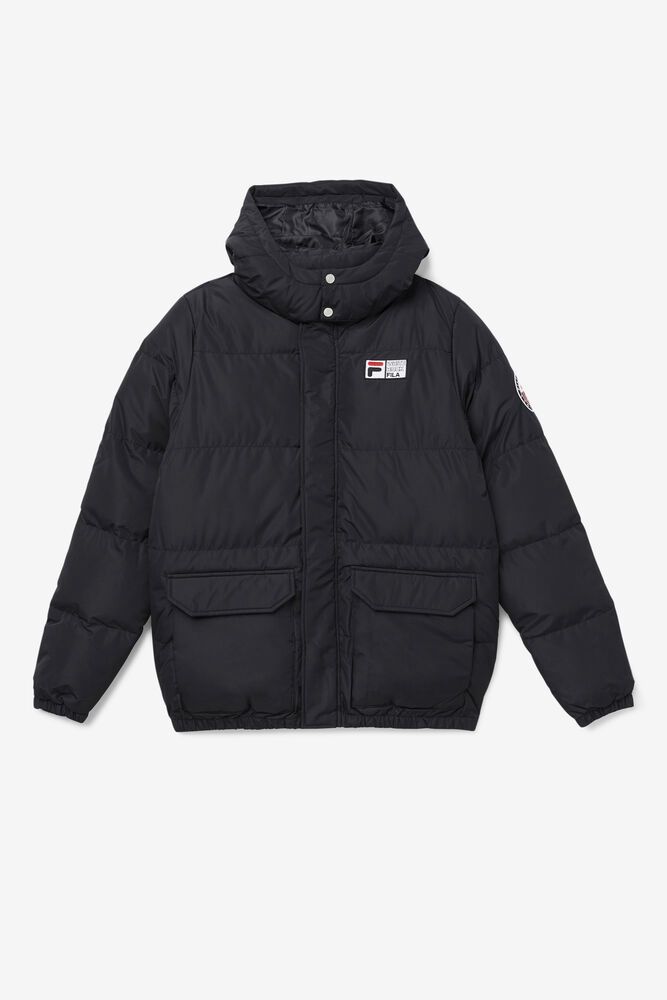 Fila Otler Puffer Jacket Black - Mens - 23610SHFP